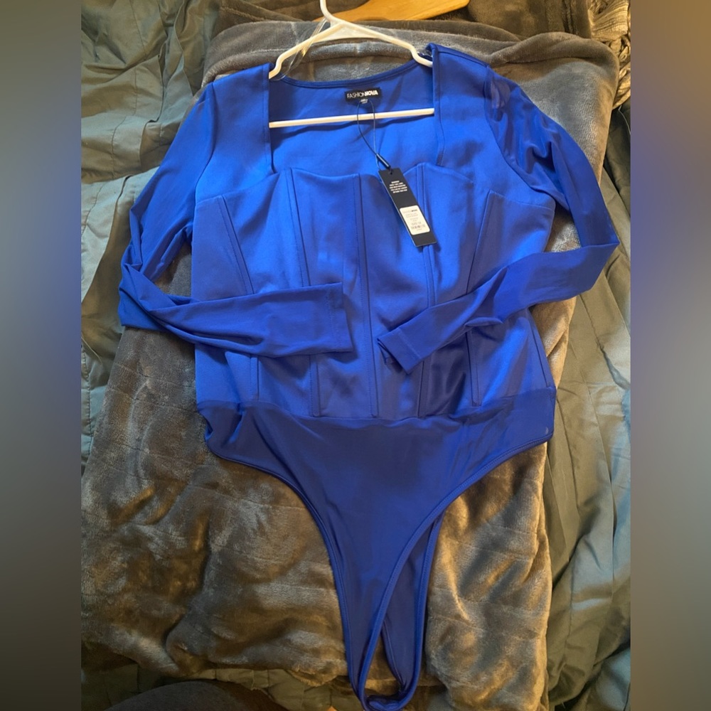 Blue Corset Bodysuit